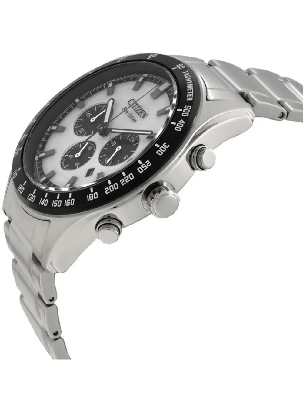 NWT Citizen Eco-Drive Chronograph White Dial Men's Watch